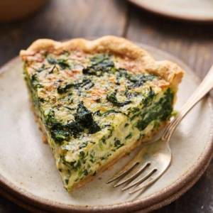 Spinach and cheese quiche