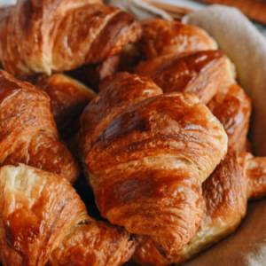 Flaky butter croissants