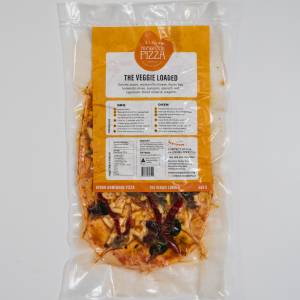 Veggie loaded frozen pizza
