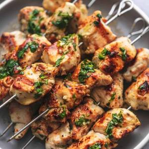 Chicken chimichurri skewers